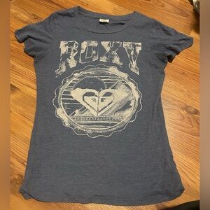 Roxy Navy Tee with Logo